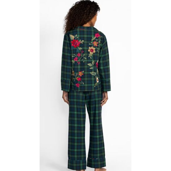 NWT Johnny Was RHODA embroidered LONG PJ SET, $275 XL A14 - Picture 1 of 10